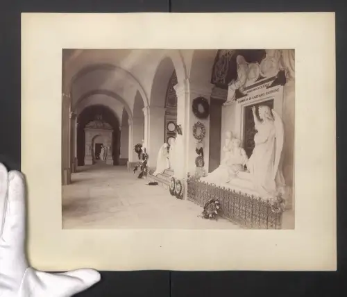 Fotografie Ansicht Genova, Camposanto, Galleria Patrone di Varni, Grossformat 35 x 28cm