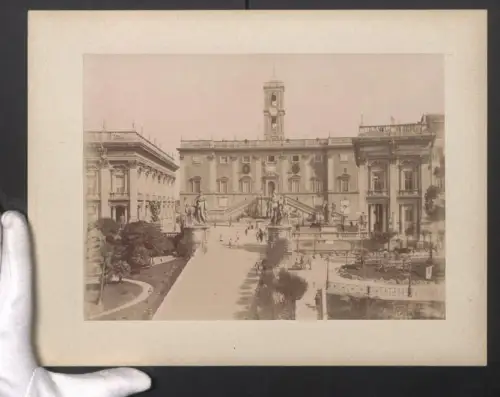 Fotografie Ansicht Roma, Piazza del Campidoglio, Grossformat 32 x 25cm