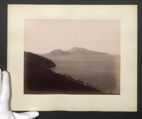 Fotografie Ansicht Capri, Panoramablick von der Küste aus, Grossformat 35 x 28cm