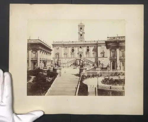 Fotografie Ansicht Roma, Piazza del Campidoglio, Grossformat 35 x 28cm