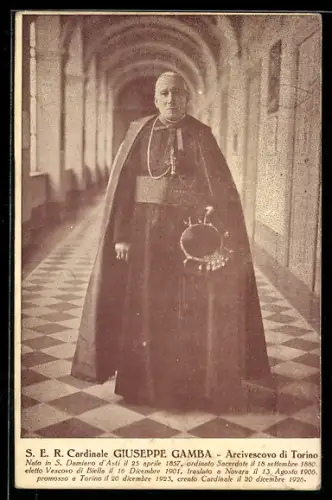 AK S. E. R. Cardinale Giuseppe Gamba, Arcivescovo di Torino