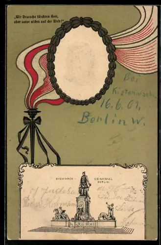 AK Büste des Bismarck, Bismarckdenkmal in Berlin