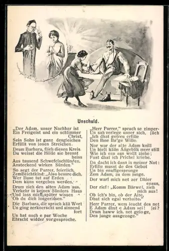AK Gedicht Adolf Stoltze Die Unschuld