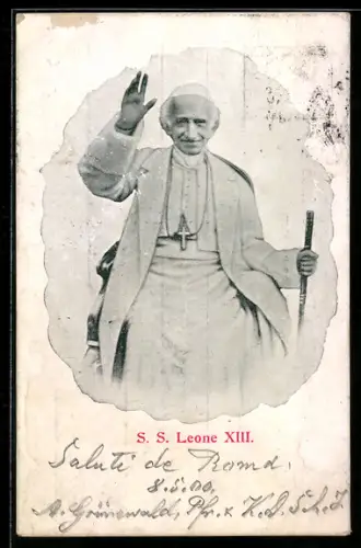 AK Papst Leo XIII. mit Segensgestus