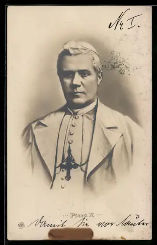AK Papst Pius X. im Ornat