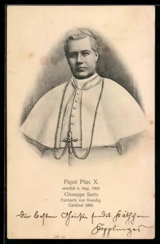 AK Papst Pius X., Kardinal Giuseppe Sarto, Patriarch von Venedig