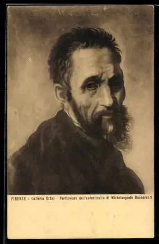 AK Particolare dell`autoritratto di Michelangelo Buonarotti