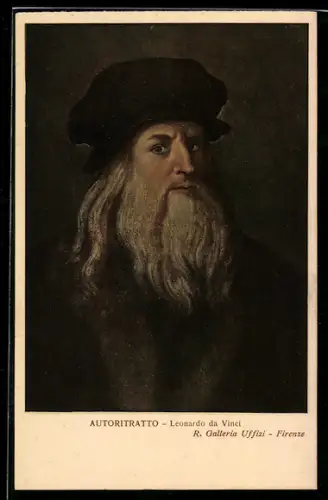 AK Selbstbildnis von Leonardo da Vinci