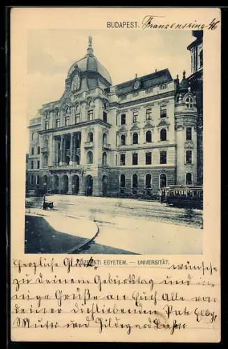 AK Budapest, Partie an der Universität