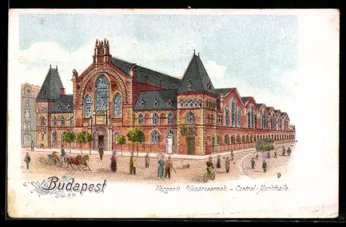 Lithographie Budapest, Central-Markthalle