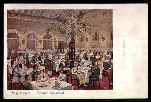 AK Budapest, Grand Hotel Hungária, Grosser Speisesaal