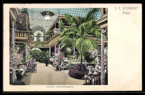 AK Erfurt, Innenansicht vom Blumenhaus