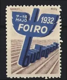 Reklamemarke Budapest, FOIRO 1932, Flügel-Symbol