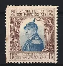 Reklamemarke Spende für den Ostmarkenschatz, Porträt Otto von Bismarck