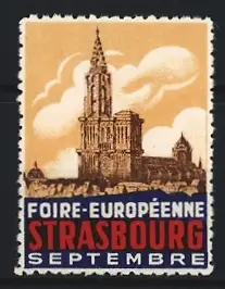 Reklamemarke Strasbourg, Foire Européenne, Kathedrale Strassburg