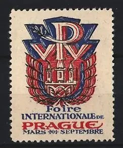Reklamemarke Prag, Foire Internationale de Prague, Burgsymbol
