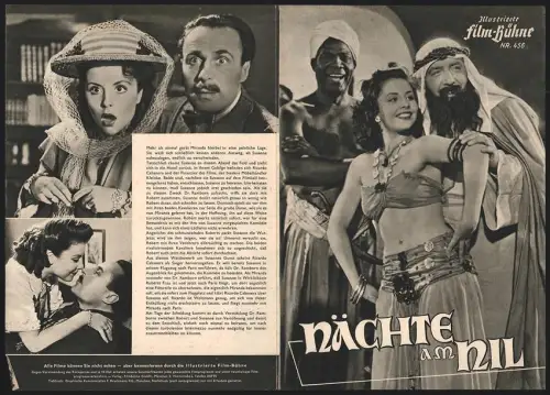 Filmprogramm IFB Nr. 456, Nächte am Nil, Sonja Ziemann, Wolfgang Lukschy, Regie: Arthur Maria Rabenalt