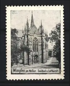 Reklamemarke Wimpfen am Neckar, Solbad u. Luftkurort, Kirche