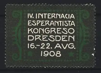 Reklamemarke Dresden, IV. Internacia Esperantista Kongreso 1908, Ornamentrahmen