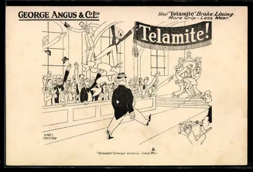 Künstler-AK George Angus & Co Ltd, Telamite, Mann schreitet einen Gang entland
