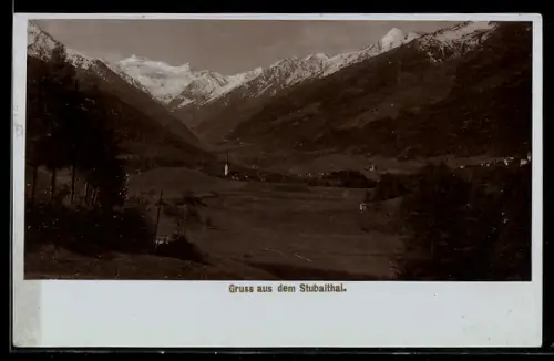 Foto-AK Fritz Gratl: Kirche im Stubaithal