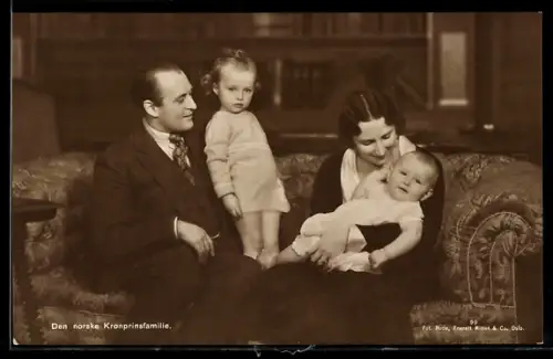 AK Den norske Kronprinsfamilie, Familie des Kronprinzen von Norwegen