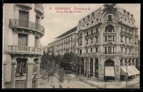 AK Granada, Entrada a la Gran Via de Colón