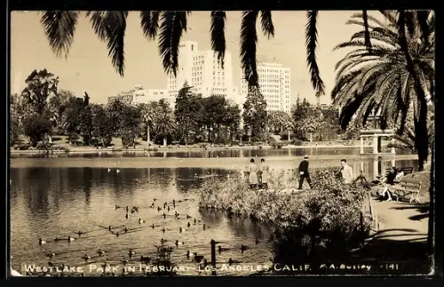 AK Los Angeles, CA, Westlake Park in February