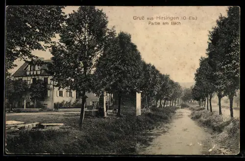AK Hirsingen /O.-Els., Partie am Bach