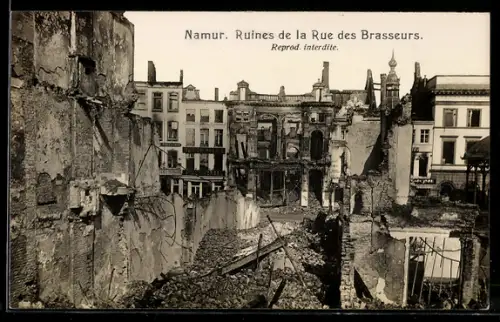 AK Namur, Ruines de la Rue des Brasseurs