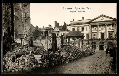 AK Namur, Rue du Pont, Ruines