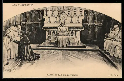 AK Baiser de Paix du Postulant, Les Chartreux