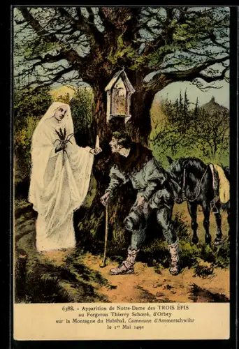 AK Montagne du Habthal, Apparition de Notre-Dame des Trois-Épis au Thierry Schoeré