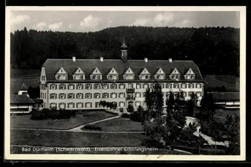 AK Bad Dürrheim /Schwarzwald, Eisenbahner-Erholungsheim aus der Vogelschau