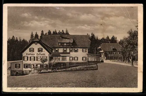 AK Zuflucht /Oppenau, Kurhaus Zuflucht, Wintersportplatz, Besitzer Chr. Schmelzle