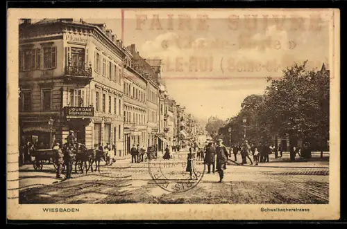 AK Wiesbaden, Schwalbacherstrasse, Schuhgeschäft Jourdan