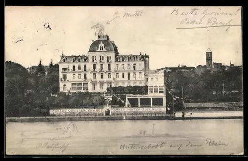 AK Bad Godesberg, Kurhaus Godesberger Hof, Rheinansicht