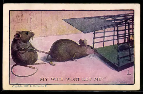 AK My Wife won`t let me, Maus hindert Maus am Betreten einer Falle