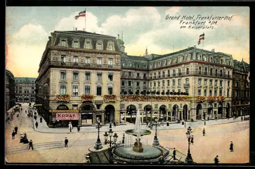 AK Frankfurt /Main, Grand Hotel Frankfurter-Hof am Kaiserplatz