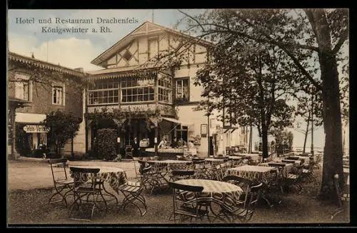 AK Königswinter a. Rh., Hotel und Restaurant Drachenfels