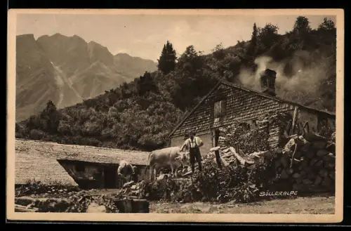 AK Oberstdorf /Allgäuer Alpen, Berggasthaus Sölleralpe