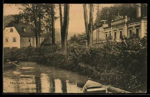 AK Tharandt, Am Stadtbad, Flusspartie