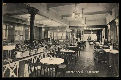AK Hildesheim, Wiener Café Hildesheim, Inh. H. Ehlers, Innenansicht
