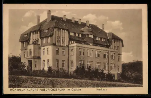 AK Friedrichsbrunn / Ostharz, Kurhaus des D. H. V.