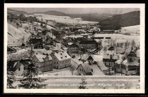 AK Johanngeorgenstadt-Wittigsthal, Strassenpartie im Winter