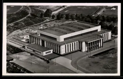 AK Berlin-Charlottenburg, Deutschlandhalle, Fliegeraufnahme