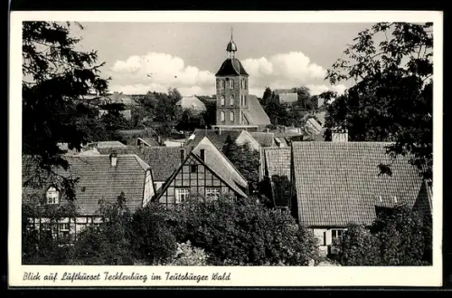 AK Tecklenburg im Teutoburger Wald, Teilansicht mit Kirche