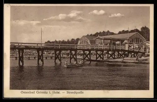 AK Grömitz i. Holst., Ostseebad, Strandquelle