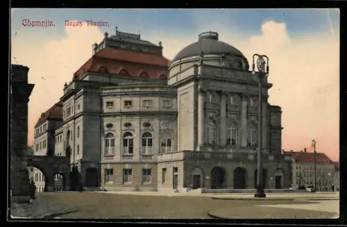 AK Chemnitz, Strassenpartie am neuen Theater