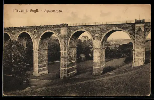 AK Plauen i. Vogtl., Syratalbrücke